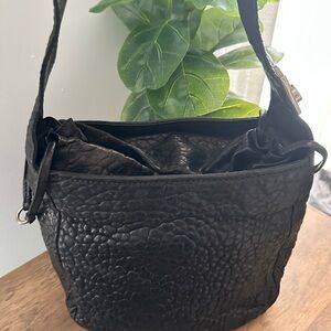 Jimmy Choo Black Textured Hobo Bag